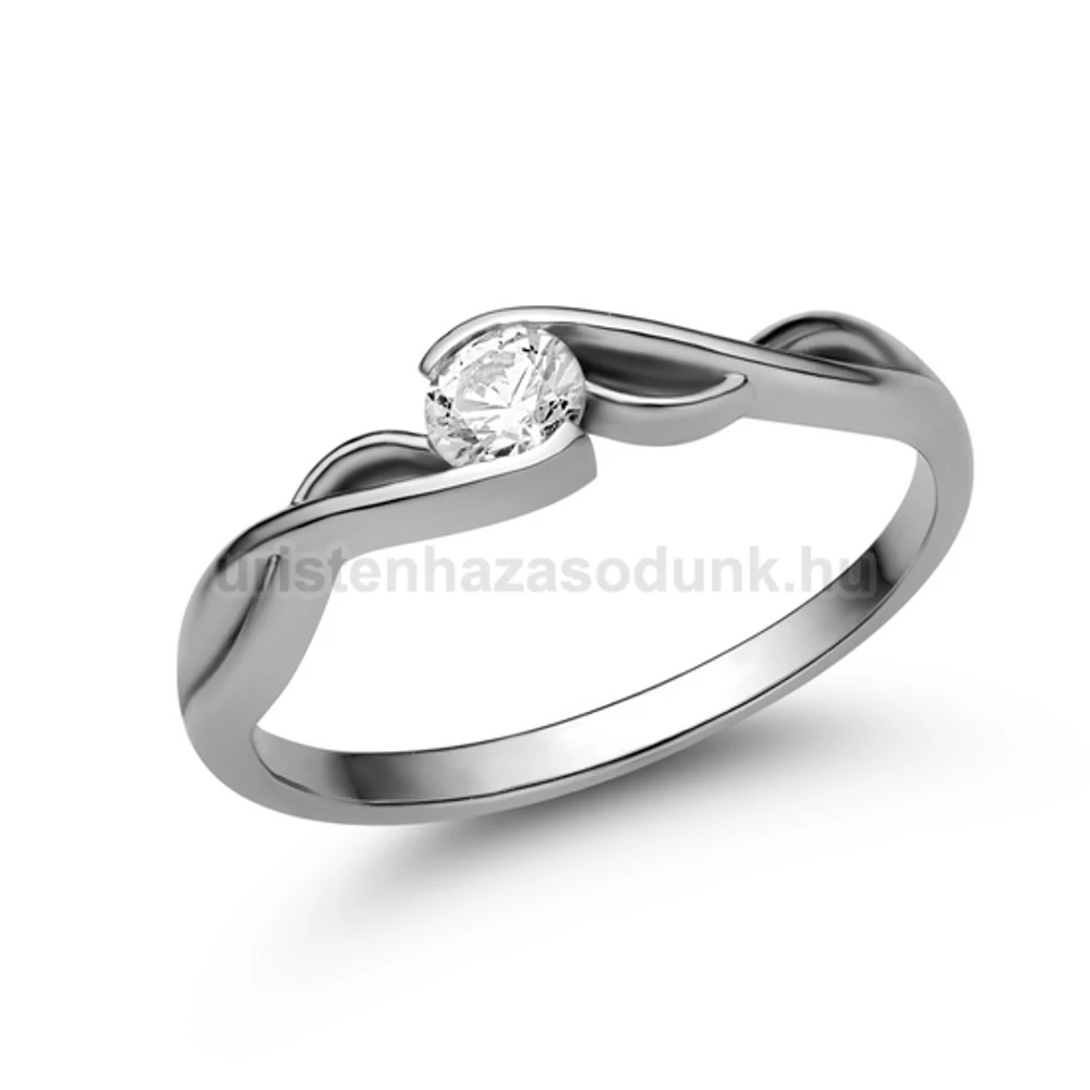 E104FB18 - GYÉMÁNT:  0.18 CT (=3.6mm Ø) Eljegyzési Gyűrű