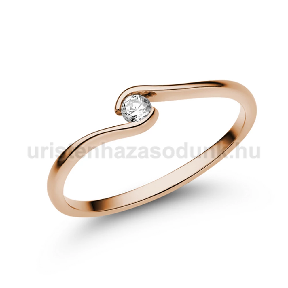 E105RB07 - GYÉMÁNT:  0.07 CT (=2.6mm Ø) Eljegyzési Gyűrű