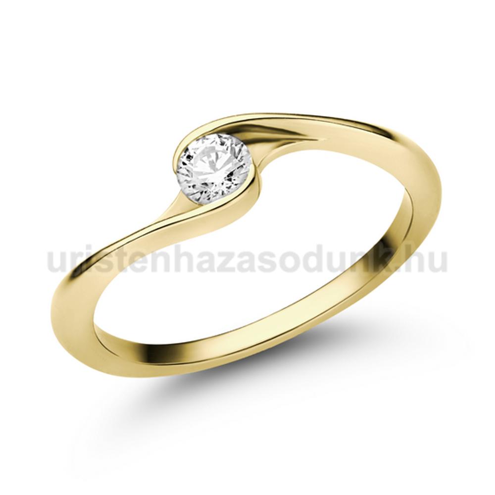 E106SB16 - GYÉMÁNT:  0.16 CT (=3.5mm Ø) Eljegyzési Gyűrű