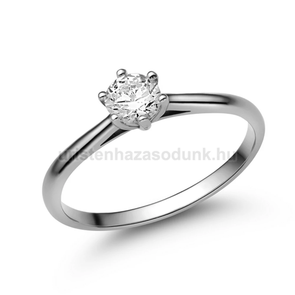 E114FB35 - GYÉMÁNT:  0.35 CT (=4.5mm Ø) Eljegyzési Gyűrű