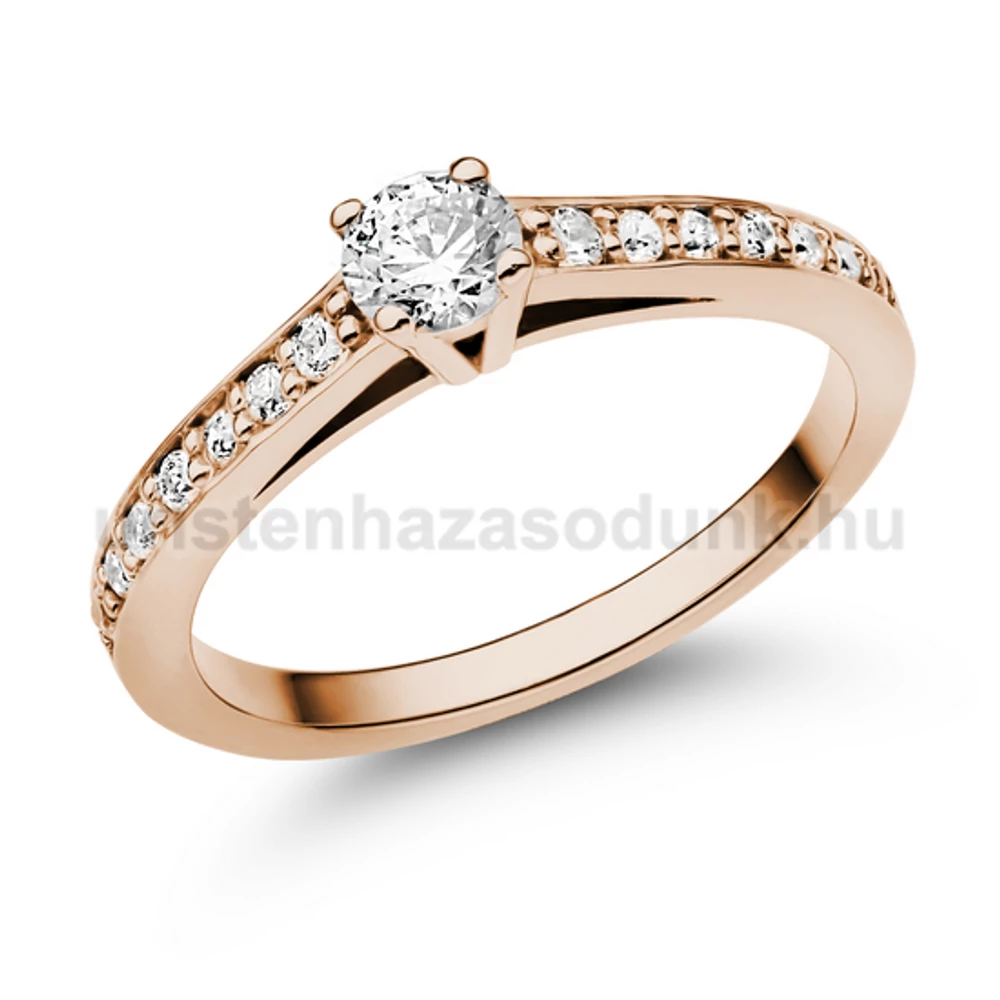 E118RB49 - GYÉMÁNT:  0.49 CT (=mm4.1Ø) Eljegyzési Gyűrű