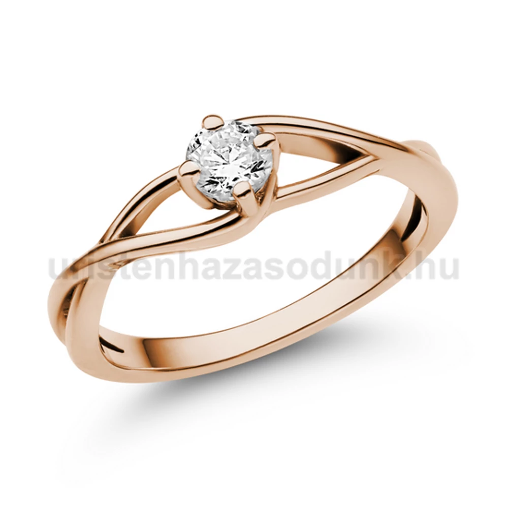 E120RB35 - GYÉMÁNT: 0,35ct (4,5mm Ø) Eljegyzési Gyűrű