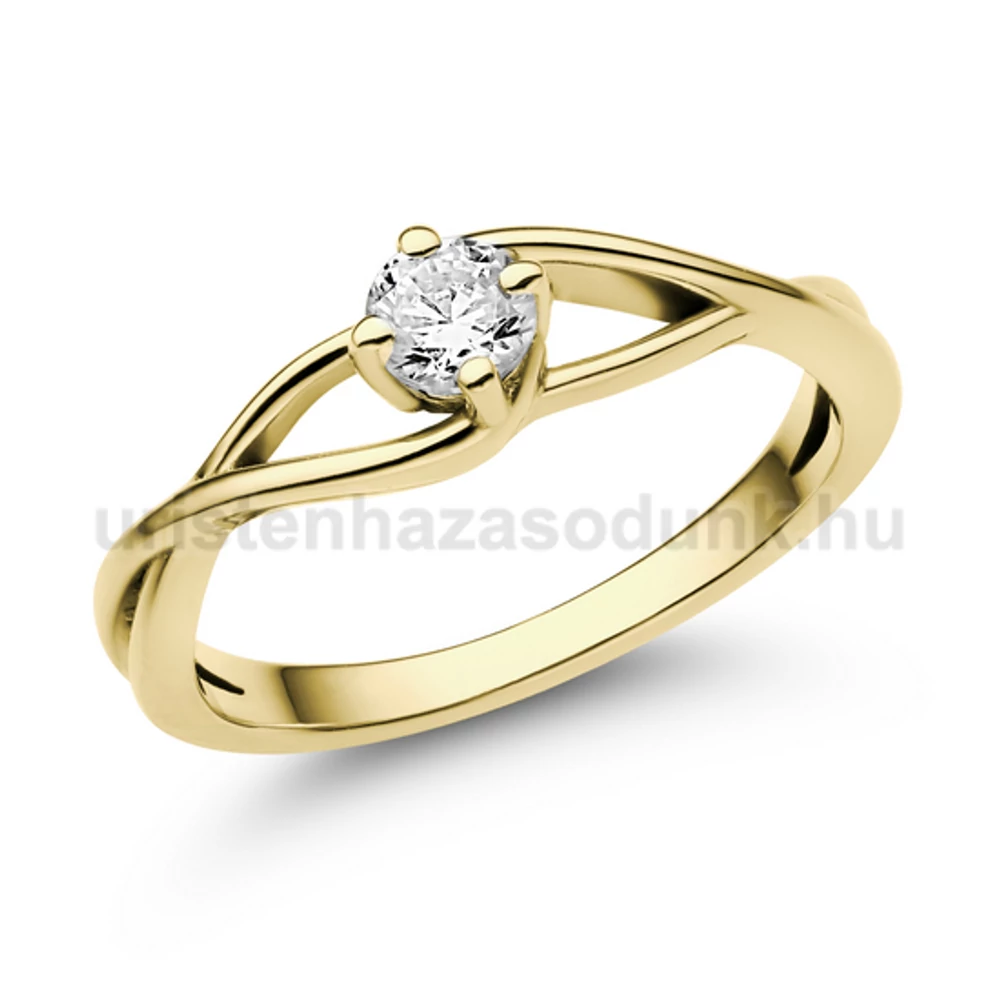 E120SB35 - GYÉMÁNT: 0.35ct (4,5mm Ø) Eljegyzési Gyűrű