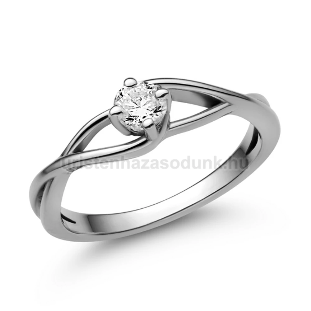 E120FB35 - GYÉMÁNT:  0.35 CT (=4.5mm Ø) Eljegyzési Gyűrű