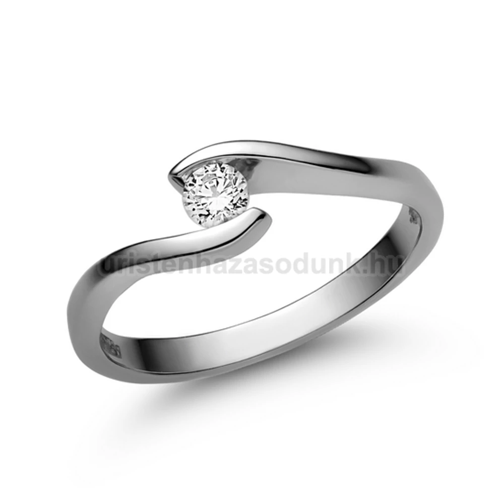 E14FB16 - GYÉMÁNT:  0.16 CT (=3.5mm Ø) Eljegyzési Gyűrű