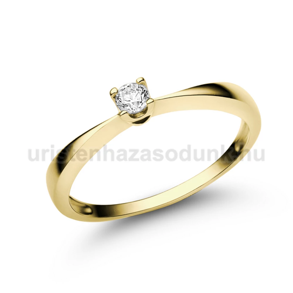 E1SB13 - GYÉMÁNT:  0.13 CT (=3.25mm Ø) Eljegyzési Gyűrű