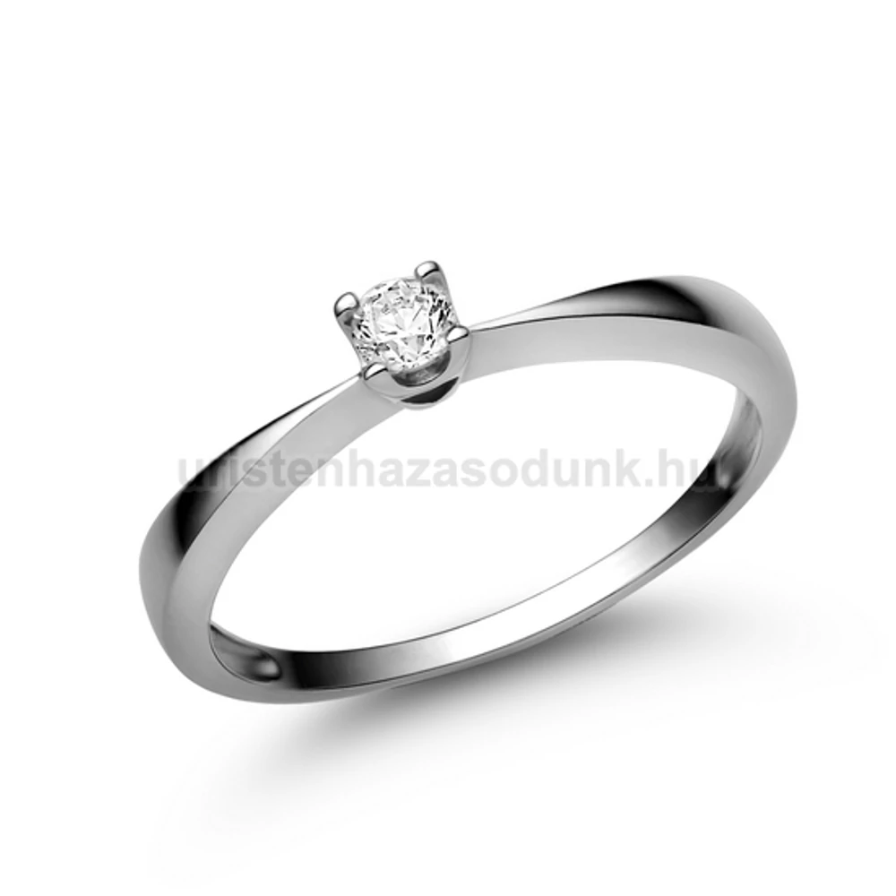 E1FB13 - GYÉMÁNT:  0.13 CT (=3.25mm Ø) Eljegyzési Gyűrű