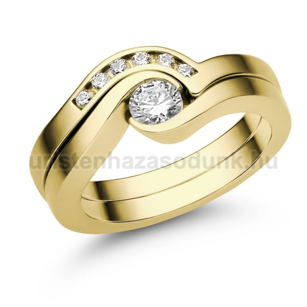 E204SB35 - GYÉMÁNT:  0.35 CT (=mm4.0Ø) Eljegyzési Gyűrű