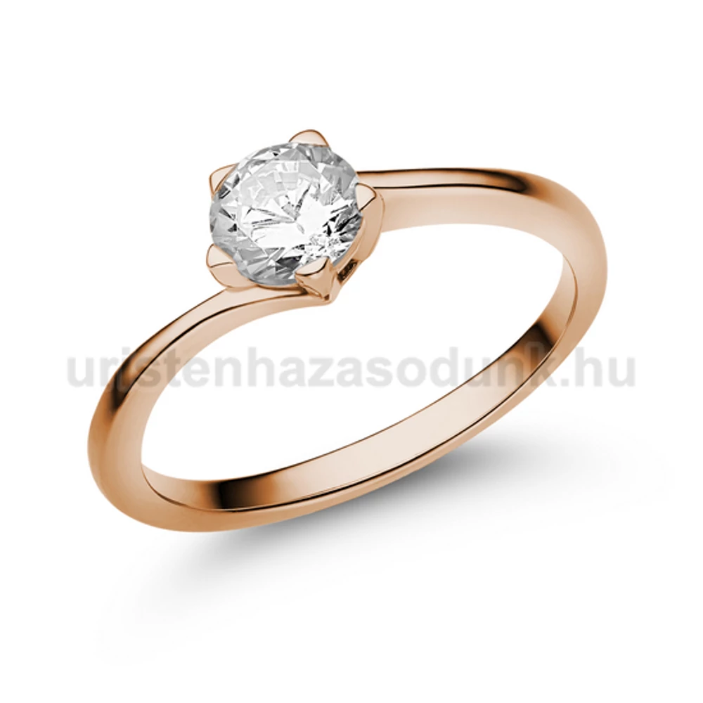 E214RB50 - GYÉMÁNT:  0.50 CT (=5.0mm Ø) Eljegyzési Gyűrű