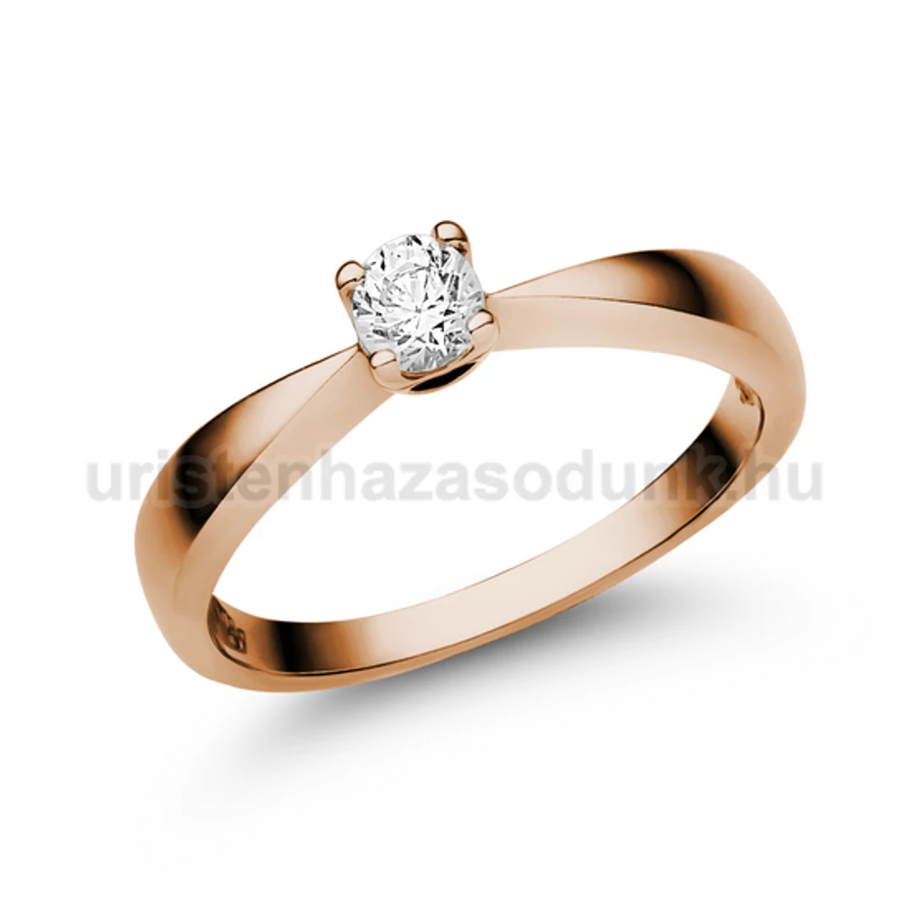 E2RB23 - GYÉMÁNT:  0.23 CT (=3.9mm Ø) Eljegyzési Gyűrű