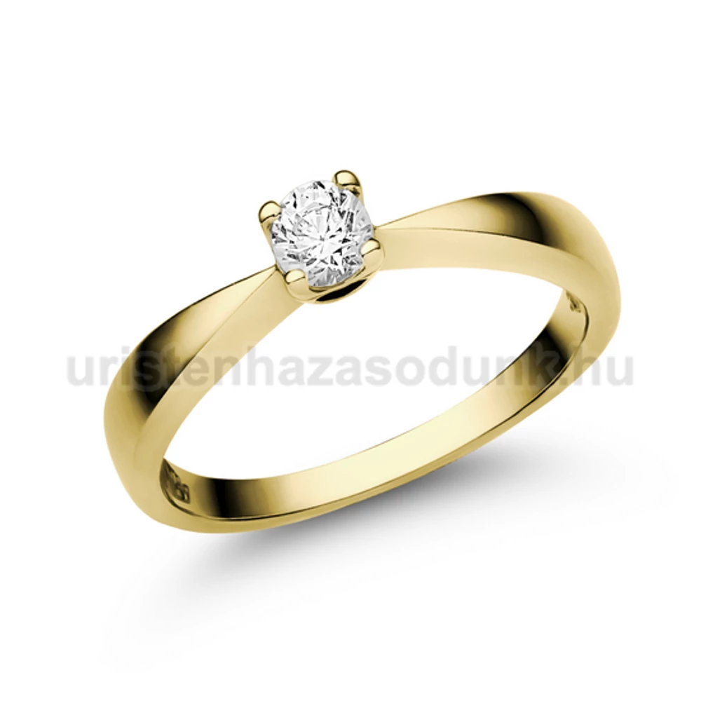 E2SB23 - GYÉMÁNT:  0.23 CT (=3.9mm Ø) Eljegyzési Gyűrű