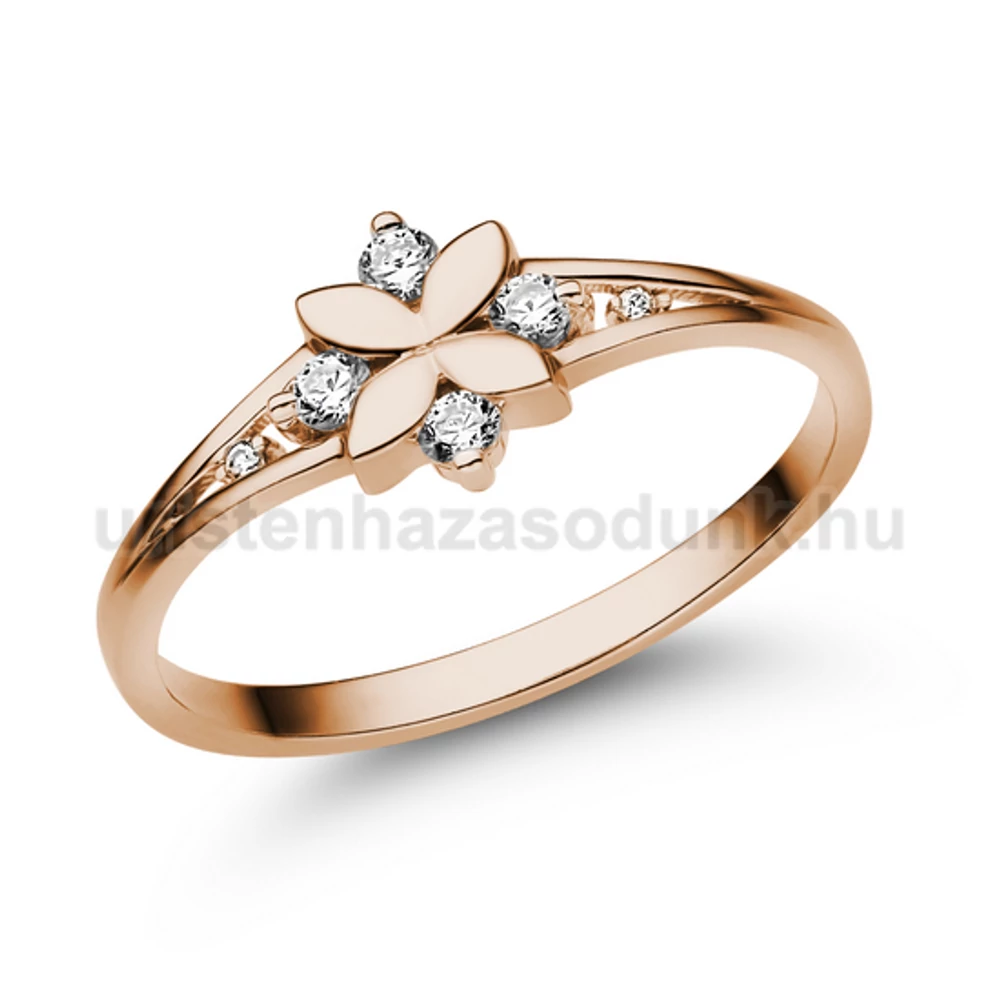 E308RB14 - GYÉMÁNT:  0.14 CT (2.0mm Ø) Eljegyzési Gyűrű