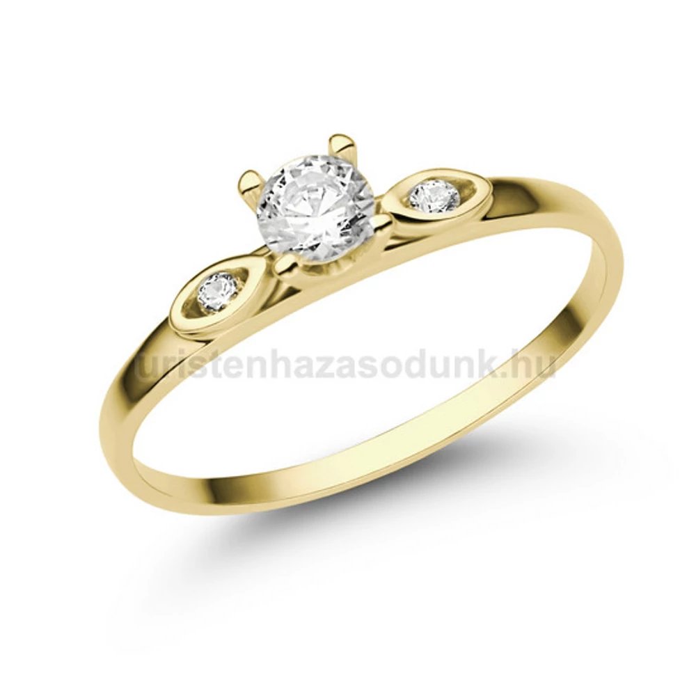 E327SLB28 - LABOR GYÉMÁNT:  0.28 CT (4.0mm Ø) Eljegyzési Gyűrű