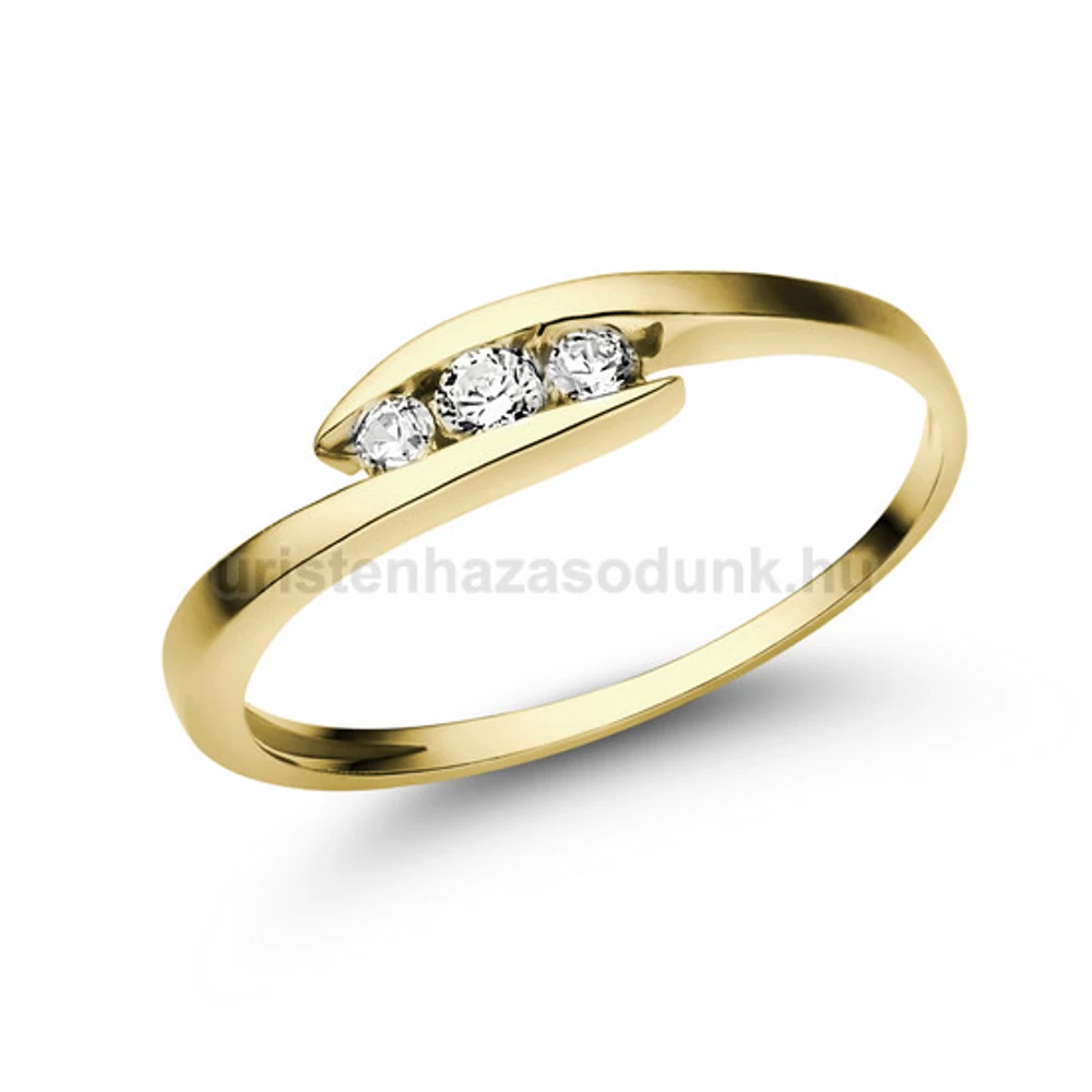 E339.2SB12 - GYÉMÁNT:  0.12 CT (=2.5mm Ø) Eljegyzési Gyűrű