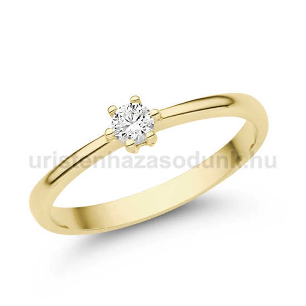 E366SB10 - GYÉMÁNT:  0.10 CT (=2.90MM Ø) Eljegyzési Gyűrű