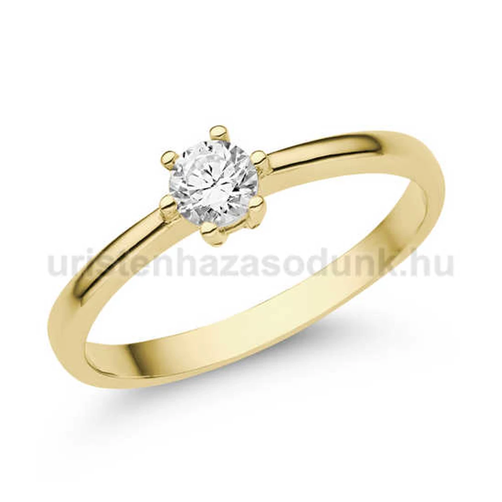 E368SB26 - GYÉMÁNT:  0.26 CT (=4.0mm Ø) Eljegyzési Gyűrű