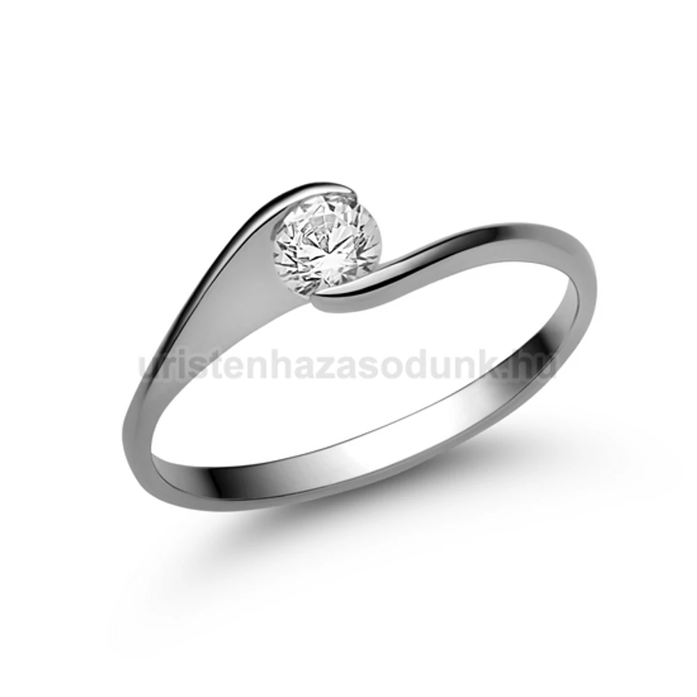 E4FB20 - GYÉMÁNT:  0.20 CT (=3.7mm Ø) Eljegyzési Gyűrű
