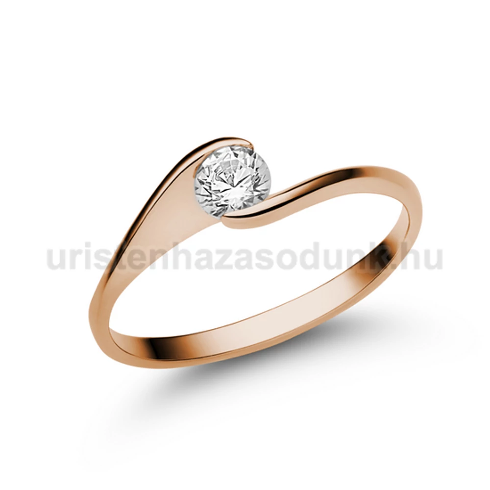 E4RB16 - GYÉMÁNT:  0.16 CT (=3.5mm Ø) Eljegyzési Gyűrű