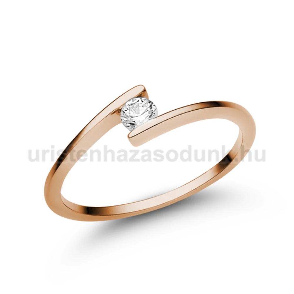 E7RB14 - GYÉMÁNT:  0.14 CT (=3.3mm Ø) Eljegyzési Gyűrű