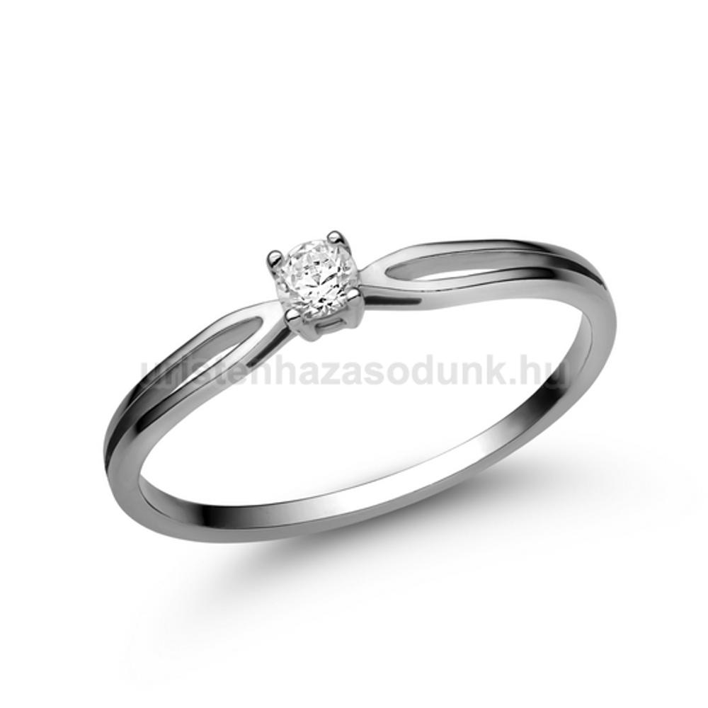 E8.2FB15 - GYÉMÁNT:  0.15 CT (=3.40mm Ø) Eljegyzési Gyűrű
