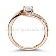 E103RB62 - GYÉMÁNT:  0.62 CT (4.75mm Ø) Eljegyzési Gyűrű