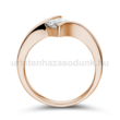 E202RC - CIRKÓNIA köves rozé arany Eljegyzési Gyűrű