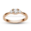 E208RB33 - GYÉMÁNT:  0.33 CT (3.75 mm Ø) Eljegyzési Gyűrű