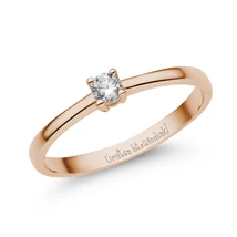 E365RC - CIRKÓNIA köves Rozé arany Eljegyzési Gyűrű