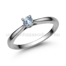 E102FK - AKVAMARIN köves Fehér arany Eljegyzési Gyűrű