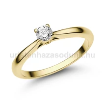 E102SC - CIRKÓNIA köves Sárga arany Eljegyzési Gyűrű
