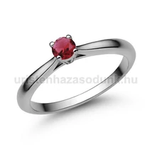 E102FR - RUBIN  köves Fehér arany Eljegyzési Gyűrű