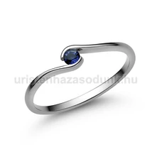 E105FZK - KÉK ZAFÍR  köves Fehér arany Eljegyzési Gyűrű