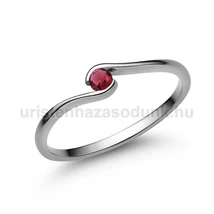 E105FR - RUBIN  köves Fehér arany Eljegyzési Gyűrű