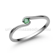 E105FS - SMARAGD  köves Fehér arany Eljegyzési Gyűrű