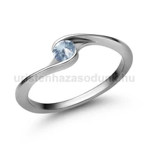 E106FK - AKVAMARIN köves Fehér arany Eljegyzési Gyűrű E106FK - AKVAMARIN köves Fehér arany Eljegyzési Gyűrű