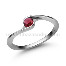 E106FR - RUBIN  köves Fehér arany Eljegyzési Gyűrű