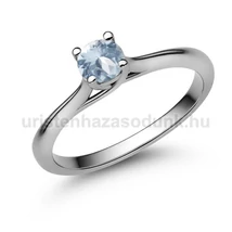 E112FK - AKVAMARIN  köves Fehér arany Eljegyzési Gyűrű
