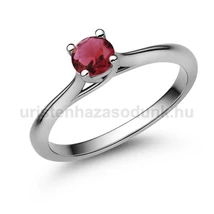 E112FR - RUBIN  köves Fehér arany Eljegyzési Gyűrű