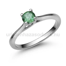 E112FS - SMARAGD  köves Fehér arany Eljegyzési Gyűrű