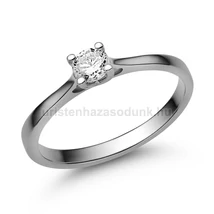 E113FZF - FEHÉR ZAFÍR  köves Fehér arany Eljegyzési Gyűrű