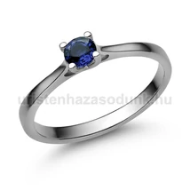 E113FZK - KÉK ZAFÍR  köves Fehér arany Eljegyzési Gyűrű