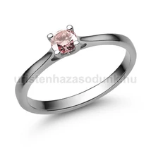 E113FZR - RÓZSASZÍN ZAFÍR  köves Fehér arany Eljegyzési Gyűrű