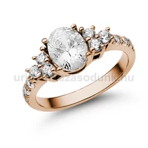 E117RC - CIRKÓNIA köves Rozé arany Eljegyzési Gyűrű