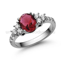 E117FR_C - RUBIN - CIRKÓNIA köves Fehér arany Eljegyzési Gyűrű E117FR_C - RUBIN - CIRKÓNIA köves Fehér arany Eljegyzési Gyűrű