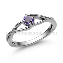 E120FM - AMETISZT  köves Fehér arany Eljegyzési Gyűrű E120FM - AMETISZT  köves Fehér arany Eljegyzési Gyűrű