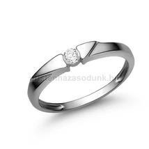 E12FZF - FEHÉR ZAFÍR köves Fehér arany Eljegyzési Gyűrű