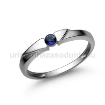 E12FZK - KÉK ZAFÍR köves Fehér arany Eljegyzési Gyűrű