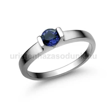 E13FZK - KÉK ZAFÍR köves Fehér arany Eljegyzési Gyűrű
