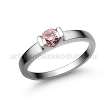 E13FZR - RÓZSASZÍN ZAFÍR köves Fehér arany Eljegyzési Gyűrű