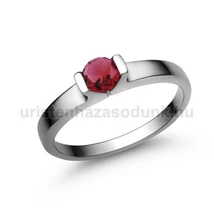 E13FR - RUBIN köves Fehér arany Eljegyzési Gyűrű